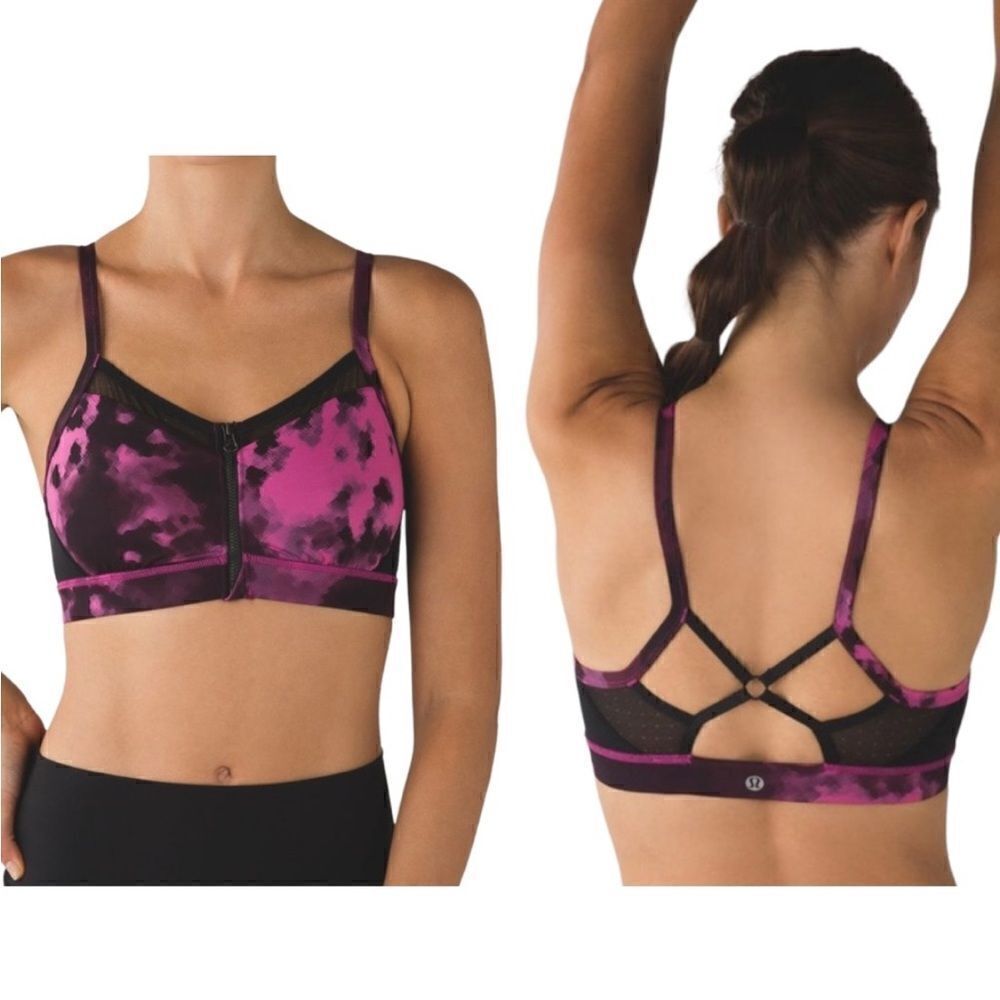 Lululemon Sweaty Endeavor Sports Bra Blooming Pixie size 6